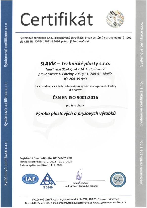 CSN ISO 9001:2016